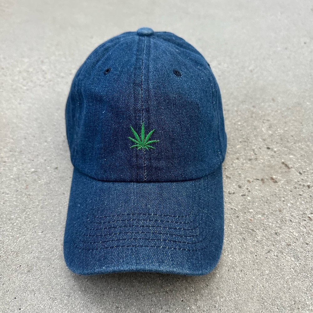 Marijuana Leaf Embroidered Dad Hat